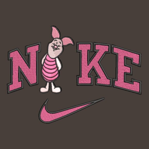 Nike Piglet Embroidered Adult Unisex Crewneck Sweatshirt Winnie Pooh - Picture 7 of 15